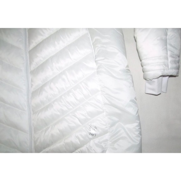 Spyder White Boundless Long Quilted Hooded Puffer Jacket Coat Womens Size XL - Picture 3 of 4